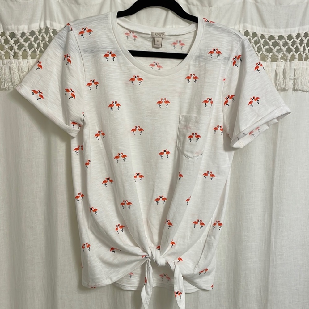 J. Crew Flamingo Tee